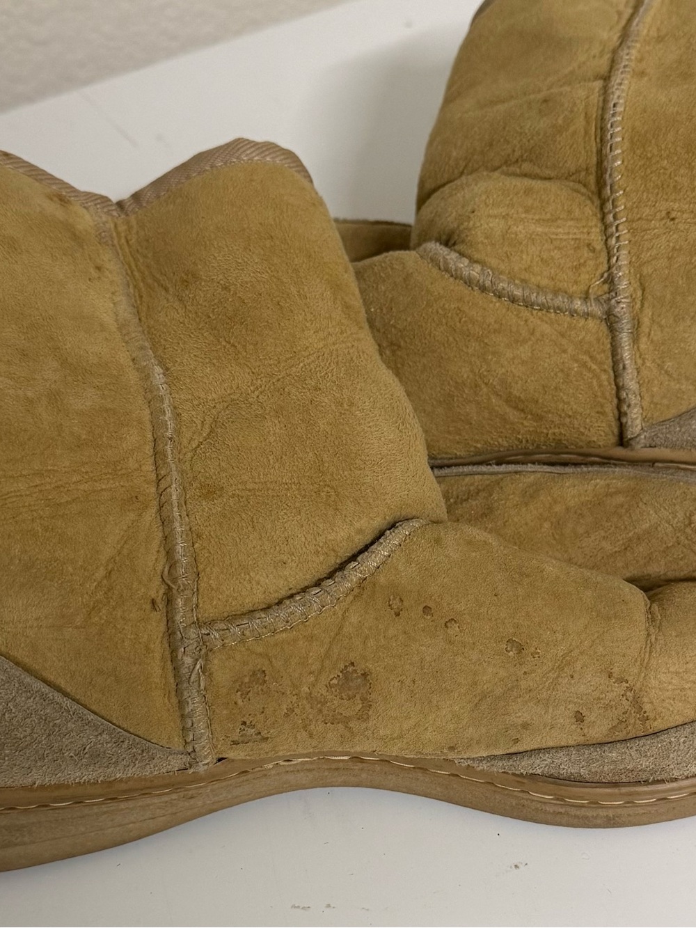 UGG Suede Ankle Booties - Chestnut M10 - Picture 6 of 9